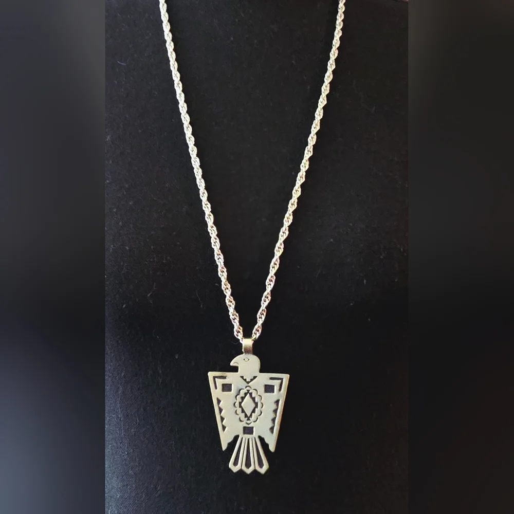 Silver Thunderbird Pendant Necklace - Picture 2 of 8